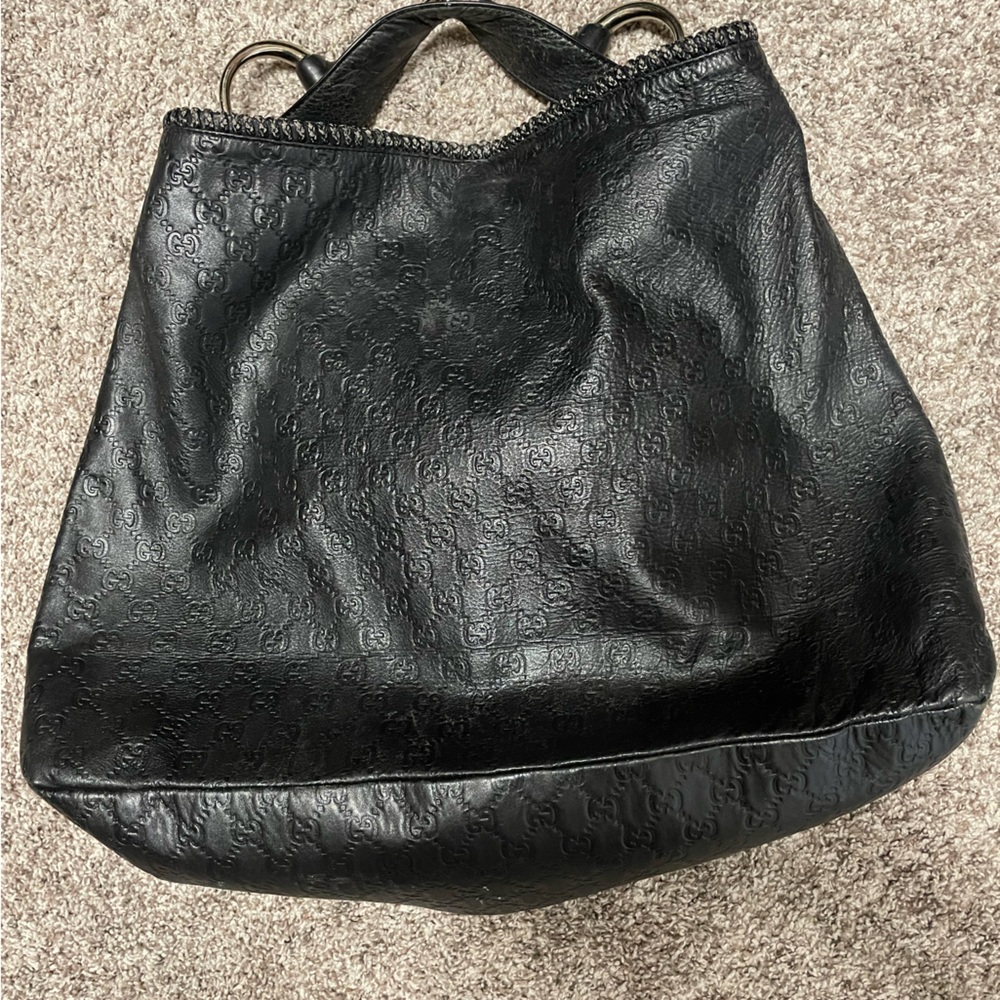 GUCCI Leather X Large Hobo Bag. Clamp on handle needs replacing.